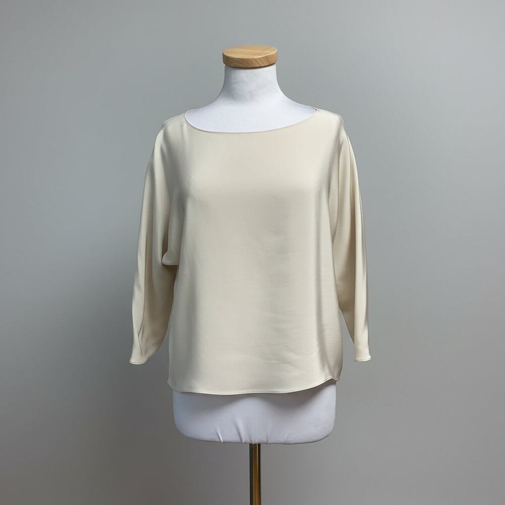 Peter Cohen cream silk Balance blouse, size P